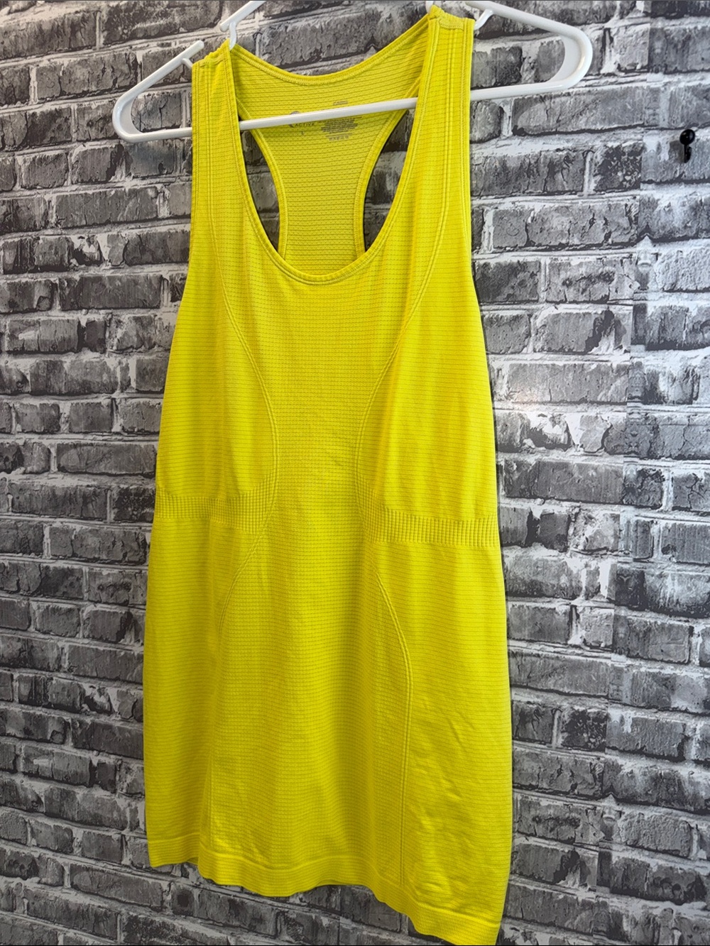 ZYIA Yellow Ribbed Racerback Tank - Picture 2 of 7
